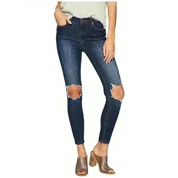 Free People Womens size 27 stretch skinny jean denim - Picture 1 of 9